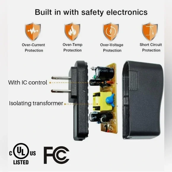 FouceClaus AC DC Power Supply Adapter Charger - Picture 5 of 9